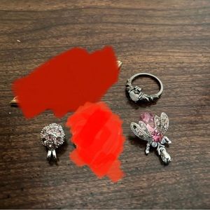 Vintage jeweled pendants and opal ring bundle